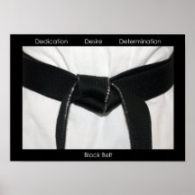 Impressão inspirador do poster do cinturão negro d