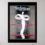 Impressão italiano do poster do anúncio da forma d