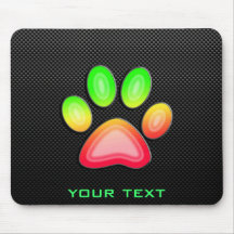 Impressão lustroso da pata mousepad