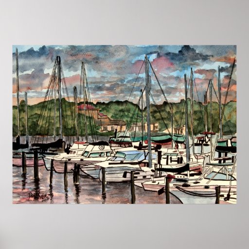 impressão náutico da arte do marinheiro do porto d