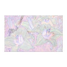 Impressão Pastel das canvas dos lírios Impressão De Canvas Envolvidas