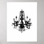 Impressão/poster do ~ da elegância do candelabro