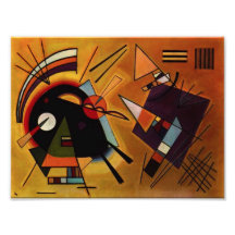 Impressão preto e violeta de Kandinsky da foto