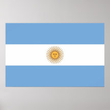 Impressão quadro com a bandeira de Argentina