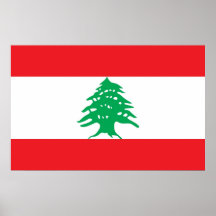 Impressão quadro com a bandeira de Líbano