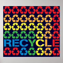 Impressão retro do reciclar