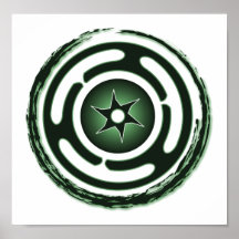Impressão (verde) da roda de Hecate