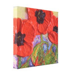 Impressão vermelho das canvas da galeria das papoi impressão de canvas envolvida