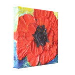 Impressão vermelho das canvas da papoila de Paris Impressão De Canvas Envolvida