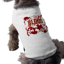 Impressão VERMELHO do Dia das Bruxas do sangue Camisetas Para Cães