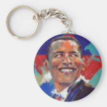 Impressionista de Obama Chaveiro