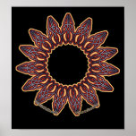 Impressões celtas roxos de Knotwork do círculo Posters
