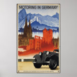 Impressões retros do anúncio do poster das viagens