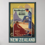 Impressões retros do anúncio do poster das viagens