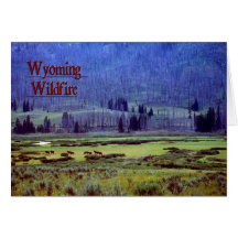 Incêndio violento de Wyoming Cartão