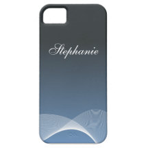 Inclinação azul feito sob encomenda da curva capa de iPhone 5 Case-Mate