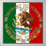 Independência/revolução de 2010 mexicanos pôsteres