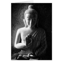 Indiano Buddha - preto e branco Cartões
