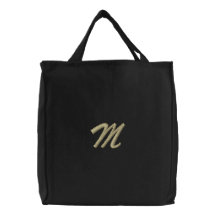 Inicial da letra M do monograma do bordado Bolsas