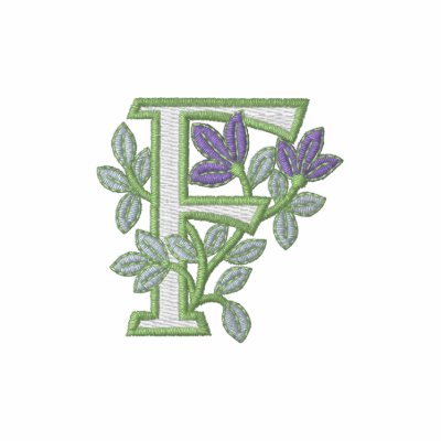 Inicial F do monograma da flor