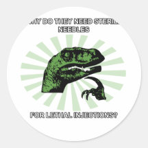 Injecções letais de Philosoraptor Adesivos Redondos