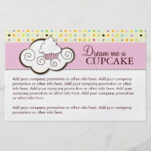 Insecto da padaria do cupcake modelos de panfleto