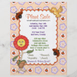 Insecto da venda da flor e de planta modelo de panfleto