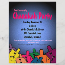Insecto do partido de Chanukah Panfletos Personalizado