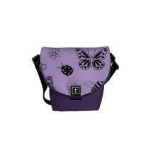 Insetos bonitos do vetor & borboletas (parte trase bolsas mensageiro
