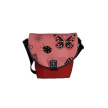 Insetos bonitos do vetor & borboletas (parte trase bolsas mensageiro