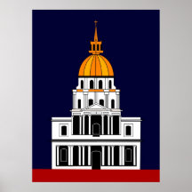 Inspirado pela igreja no Invalides Impressão