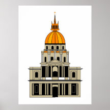 Inspirado pela igreja no Invalides Posteres