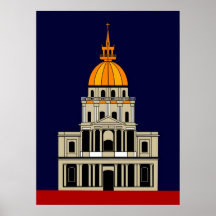 Inspirado pela igreja no Invalides Posteres