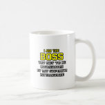 Inteligência superior do chefe… caneca