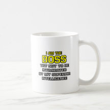 Inteligência superior do chefe… caneca