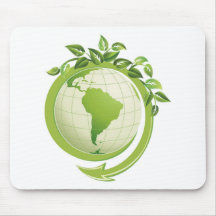 Interessado ambiental do reciclar mousepads