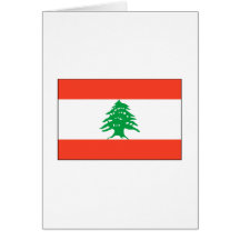 International da BANDEIRA de Líbano Cartão