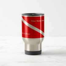 (Introduza seu nome) caneca de viagem do mergulhad