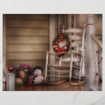 Inverno - Metuchen, NJ - papai noel de espera Panfletos Personalizados