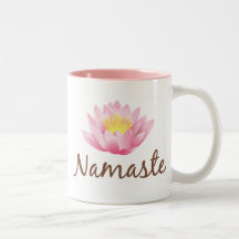 Ioga da flor de Namaste Lotus Canecas