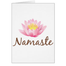 Ioga da flor de Namaste Lotus Cartao