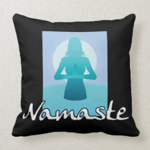 Ioga Namaste OM dianteiro que abençoa para trás Travesseiro