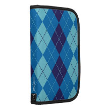 iPhone azul do rickshaw do teste padrão de Argyle Organizadores
