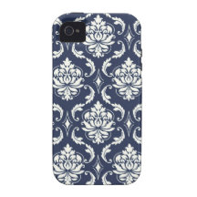 iPhone branco azul do damasco 4 exemplos da case m