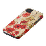 iPhone floral 4 do Grunge vermelho iPhone 4 Capas