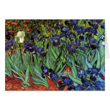 Íris de Van Gogh, arte dos apos impressionismo do  Cartão