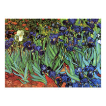 Íris de Van Gogh, arte dos apos impressionismo do  Convite Personalizados