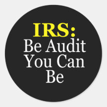 IRS: Seja exame que você pode ser Adesivos Em Formato Redondos