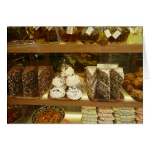 Italia, loja de pastelaria, doces, sobremesas, not cartao