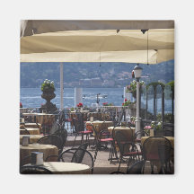 Italia, província de Como, Bellagio. Café da beira Imas
